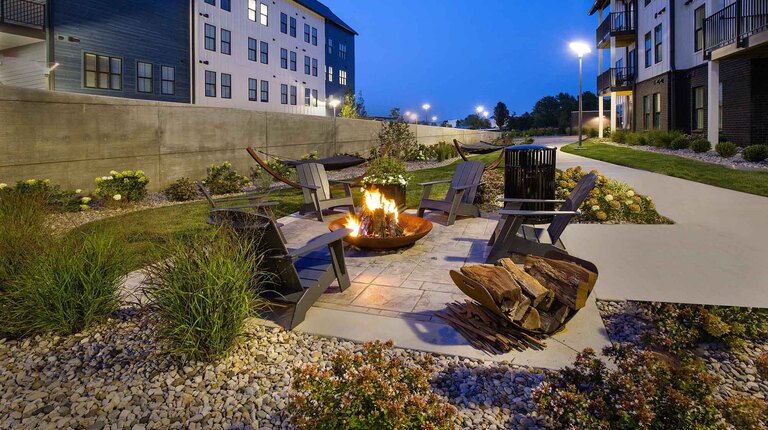 Fire Pit with Lounge Seating