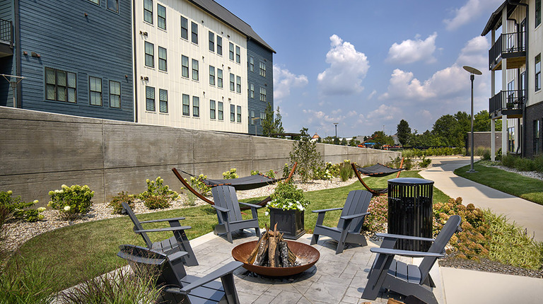 Fire Pit with Lounge Seating